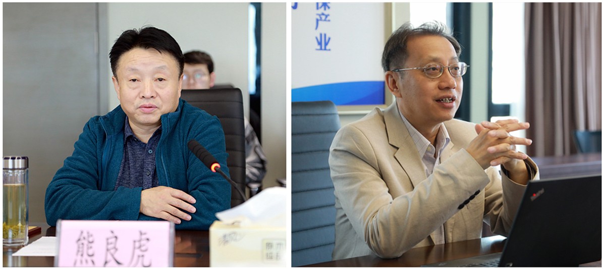 熊良虎会见加拿大工程院院士、圣清环保股份公司肖惠宁院士工作站负责人肖惠宁